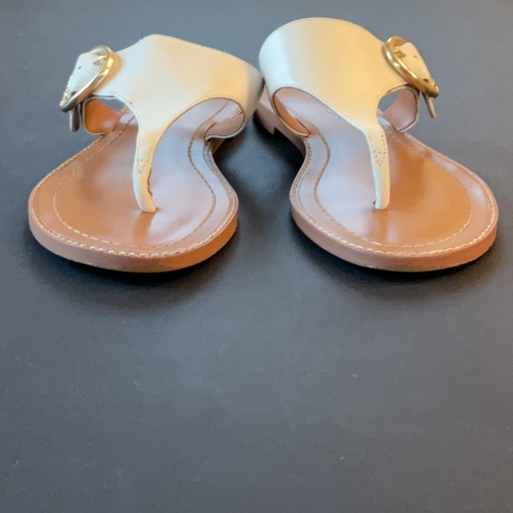 Coach Lesli leather sandal in Chalk size 6.5 - Picture 6 of 10